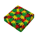 Classic Hemp Leaves Reggae Pattern Print Outdoor Seat Cushion Cover