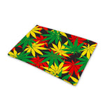 Classic Hemp Leaves Reggae Pattern Print Pet Cooling Mat Cover