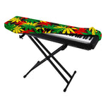 Classic Hemp Leaves Reggae Pattern Print Piano Keyboard Cover