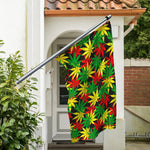 Classic Hemp Leaves Reggae Pattern Print Polyester Flag