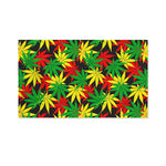 Classic Hemp Leaves Reggae Pattern Print Polyester Flag