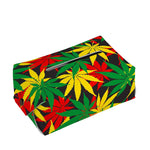Classic Hemp Leaves Reggae Pattern Print Rectangle Tissue Box Cover