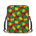 Classic Hemp Leaves Reggae Pattern Print Rectangular Crossbody Bag