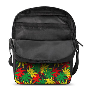Classic Hemp Leaves Reggae Pattern Print Rectangular Crossbody Bag