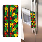 Classic Hemp Leaves Reggae Pattern Print Refrigerator Handle Covers