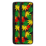Classic Hemp Leaves Reggae Pattern Print Refrigerator Handle Covers