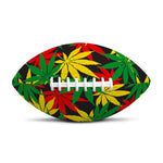 Classic Hemp Leaves Reggae Pattern Print Rugby Ball