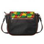 Classic Hemp Leaves Reggae Pattern Print Saddle Bag