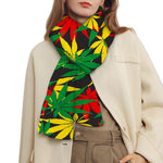 Classic Hemp Leaves Reggae Pattern Print Scarf