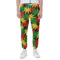 Classic Hemp Leaves Reggae Pattern Print Joggers