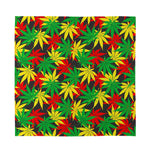 Classic Hemp Leaves Reggae Pattern Print Silk Bandana