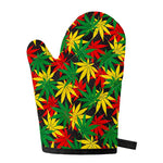 Classic Hemp Leaves Reggae Pattern Print Single Oven Mitt