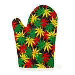 Classic Hemp Leaves Reggae Pattern Print Single Oven Mitt