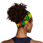 Classic Hemp Leaves Reggae Pattern Print Sports Headband