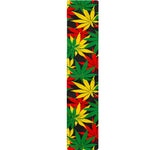 Classic Hemp Leaves Reggae Pattern Print Table Runner