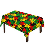 Classic Hemp Leaves Reggae Pattern Print Tablecloth