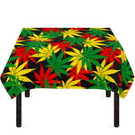 Classic Hemp Leaves Reggae Pattern Print Tablecloth