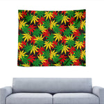 Classic Hemp Leaves Reggae Pattern Print Tapestry