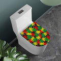 Classic Hemp Leaves Reggae Pattern Print Toilet Lid Cover