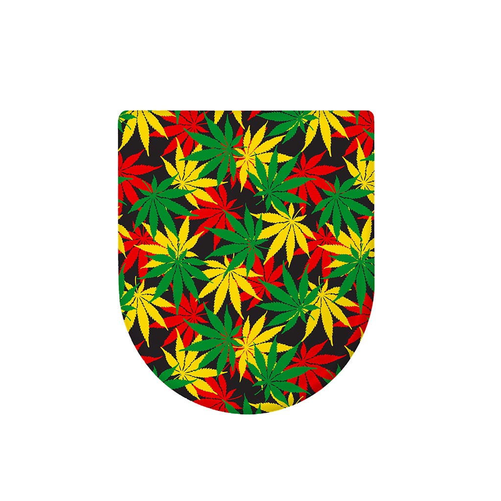 Classic Hemp Leaves Reggae Pattern Print Toilet Lid Cover