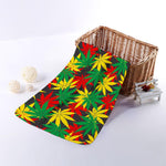 Classic Hemp Leaves Reggae Pattern Print Towel