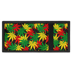 Classic Hemp Leaves Reggae Pattern Print Trifold Wallet