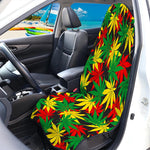 Classic Hemp Leaves Reggae Pattern Print Waterproof Car Seat Cover