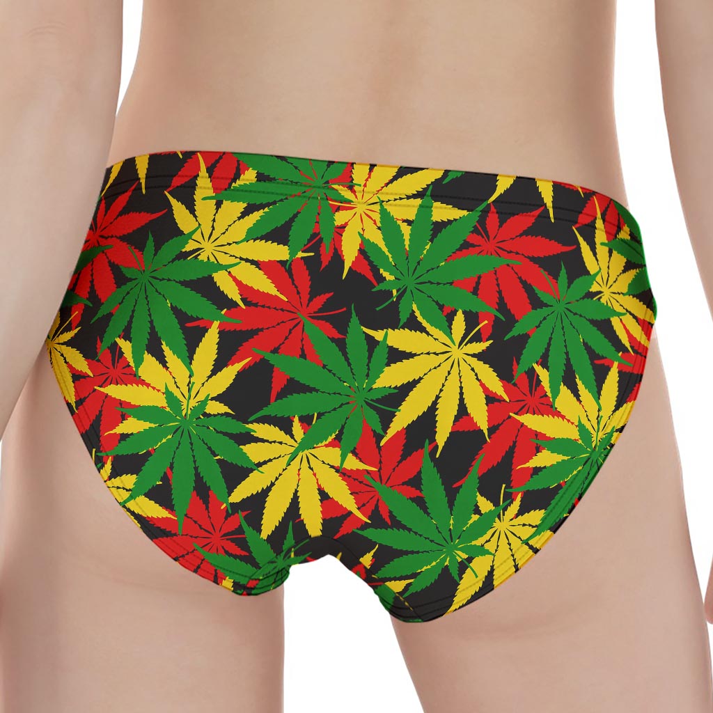 Classic Hemp Leaves Reggae Pattern Print Women's Panties