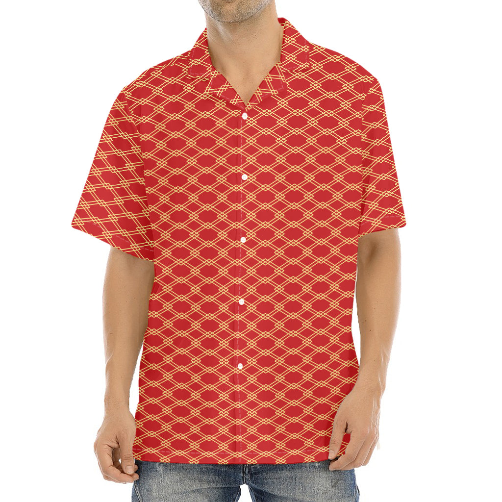 Classic Japanese Pattern Print Aloha Shirt