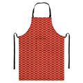 Classic Japanese Pattern Print Bib Apron With Pocket