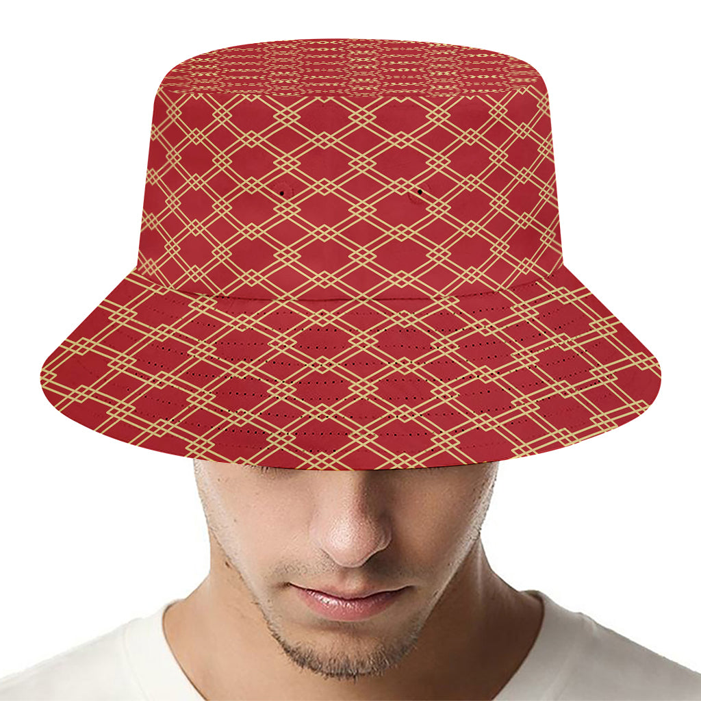 Classic Japanese Pattern Print Bucket Hat