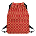 Classic Japanese Pattern Print Drawstring Backpack