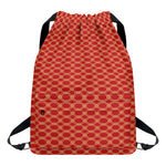 Classic Japanese Pattern Print Drawstring Backpack