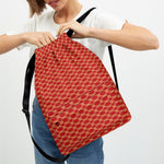 Classic Japanese Pattern Print Drawstring Backpack