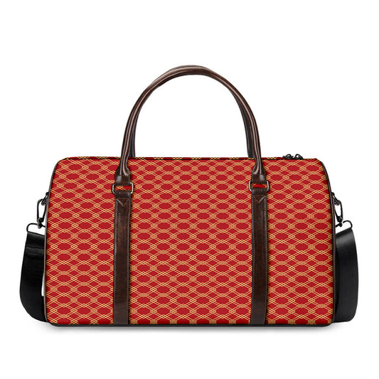 Classic Japanese Pattern Print Duffle Bag