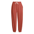 Classic Japanese Pattern Print Fleece Lined Knit Pants