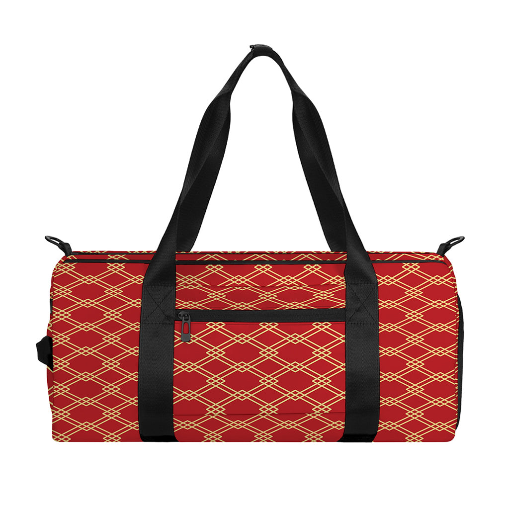 Classic Japanese Pattern Print Gym Bag