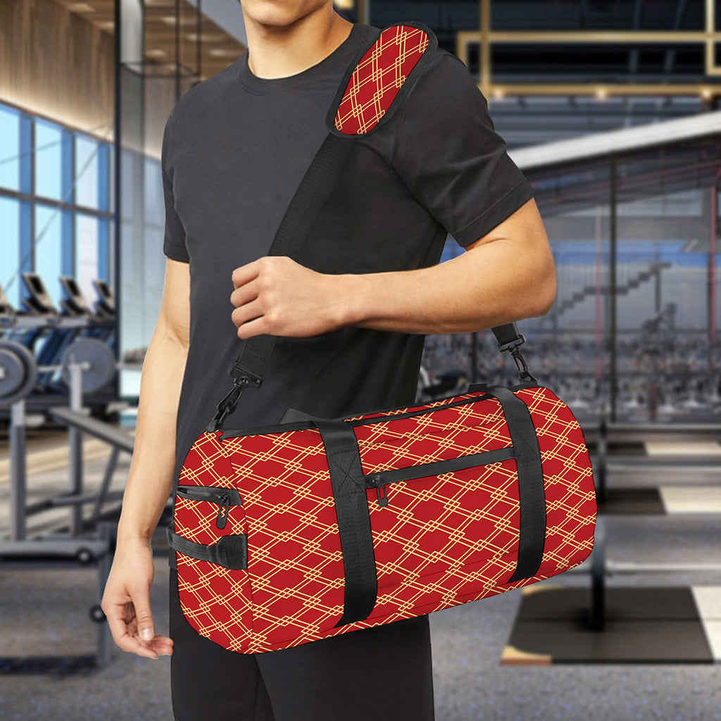 Classic Japanese Pattern Print Gym Bag