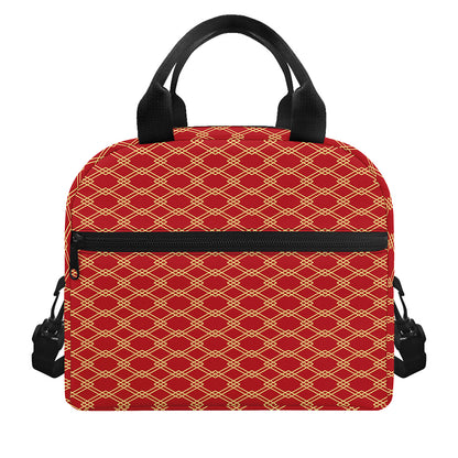 Classic Japanese Pattern Print Insulated Lunch Bag