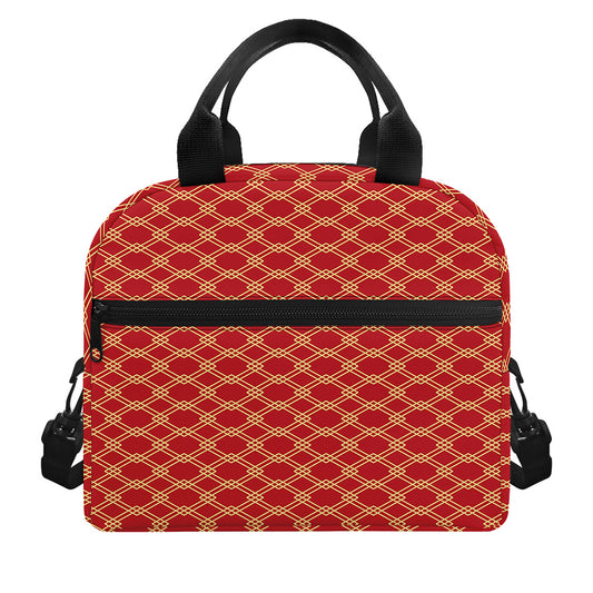 Classic Japanese Pattern Print Insulated Lunch Bag