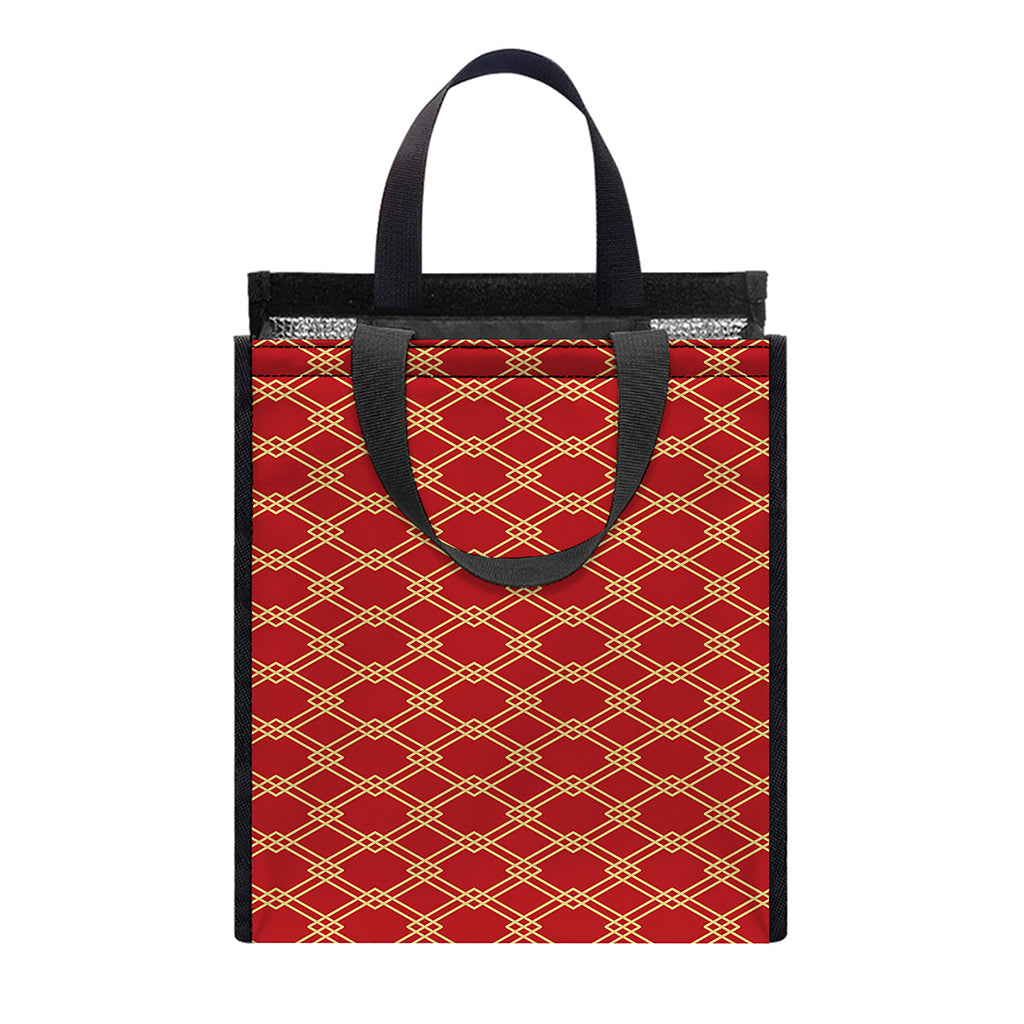 Classic Japanese Pattern Print Insulated Lunch Tote