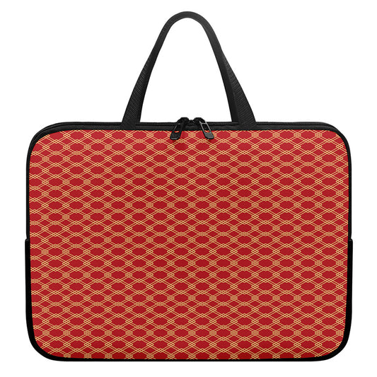 Classic Japanese Pattern Print Laptop Sleeve With Handle