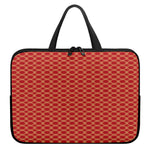 Classic Japanese Pattern Print Laptop Sleeve With Handle