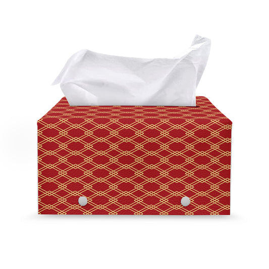Classic Japanese Pattern Print Leather Tissue Box Cover