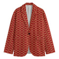 Classic Japanese Pattern Print Men's Blazer