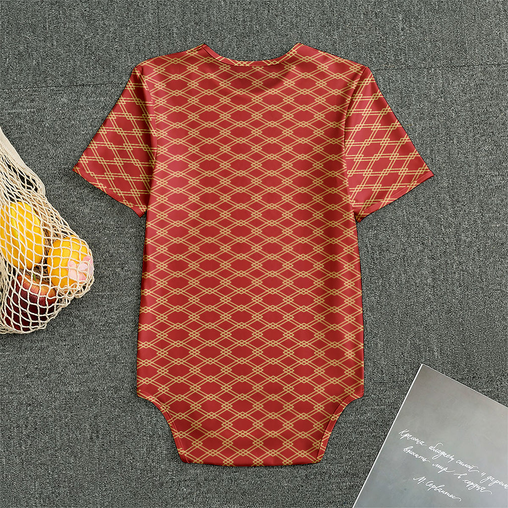 Classic Japanese Pattern Print Men's Bodysuit