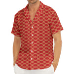 Classic Japanese Pattern Print Men's Deep V-Neck Shirt