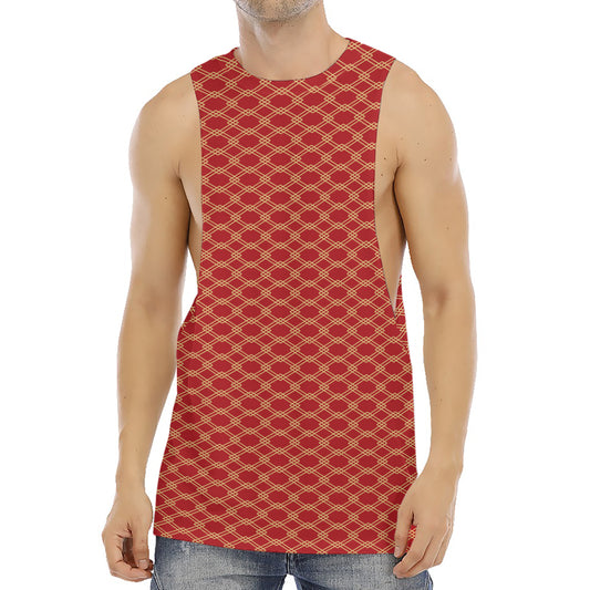 Classic Japanese Pattern Print Men's Muscle Tank Top