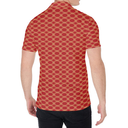 Classic Japanese Pattern Print Men's Shirt