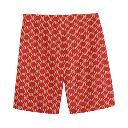 Classic Japanese Pattern Print Men's Sports Shorts